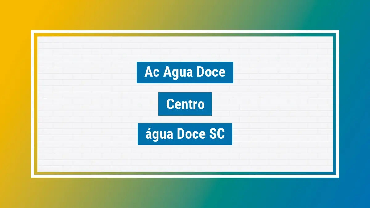 Imagem ilustrativa unidade de agência dos correios ac agua doce centro água doce sc