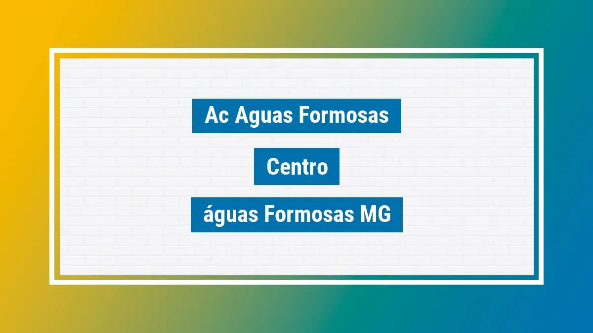 Imagem ilustrativa unidade de agência dos correios ac aguas formosas centro águas formosas mg