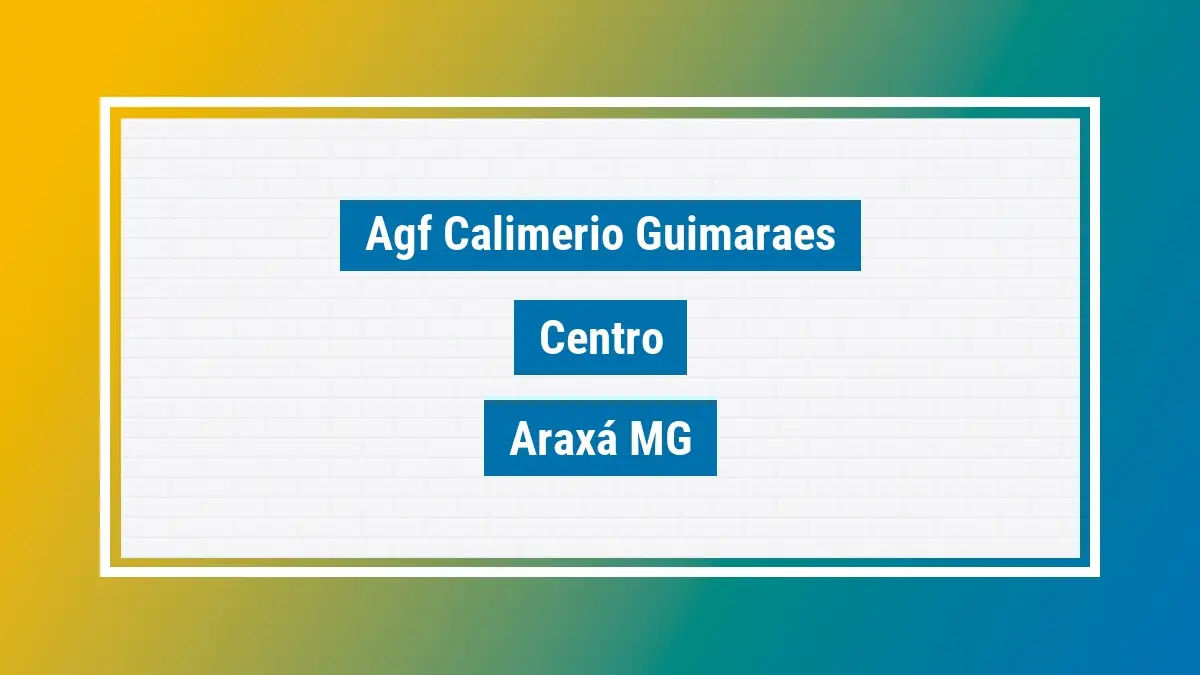 Imagem ilustrativa unidade de agência dos correios agf calimerio guimaraes centro araxá mg