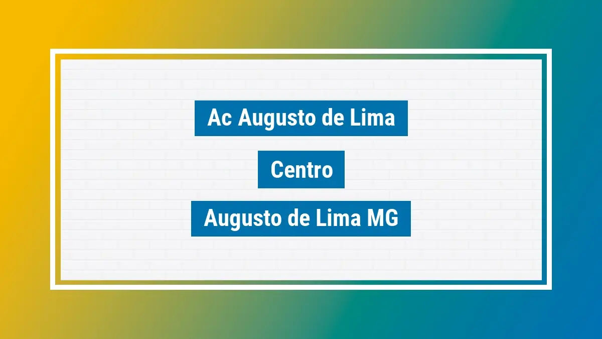 Imagem ilustrativa unidade de agência dos correios ac augusto de lima centro augusto de lima mg
