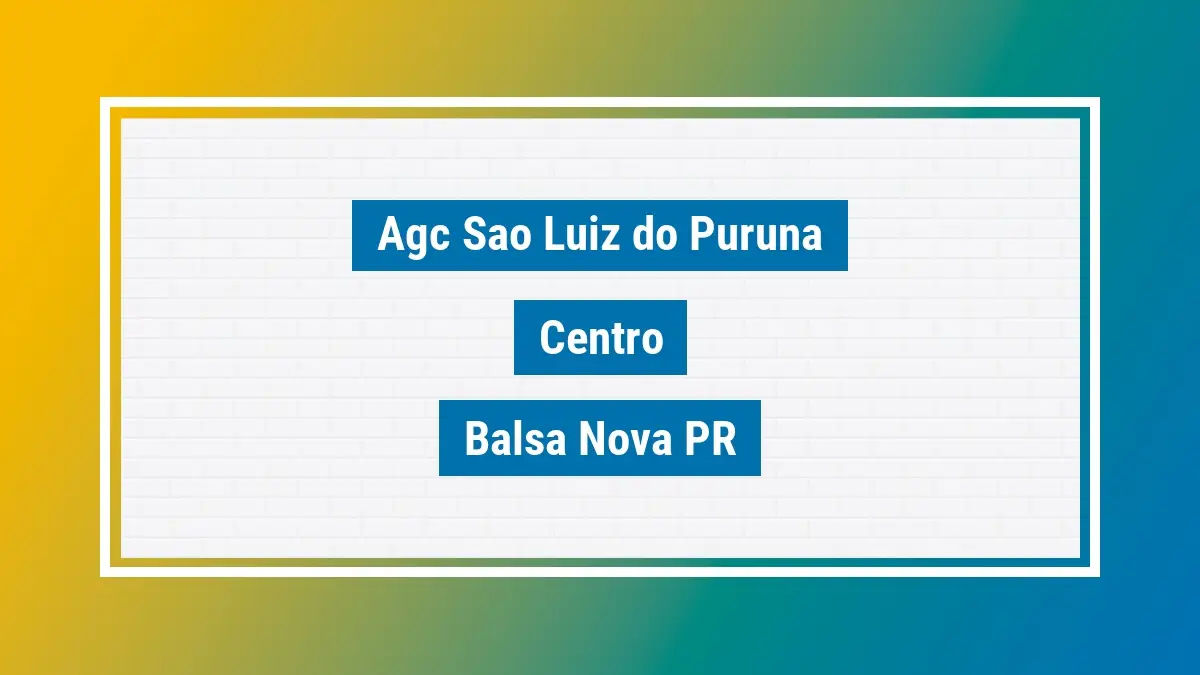 Imagem ilustrativa unidade de agência dos correios agc sao luiz do puruna centro balsa nova pr