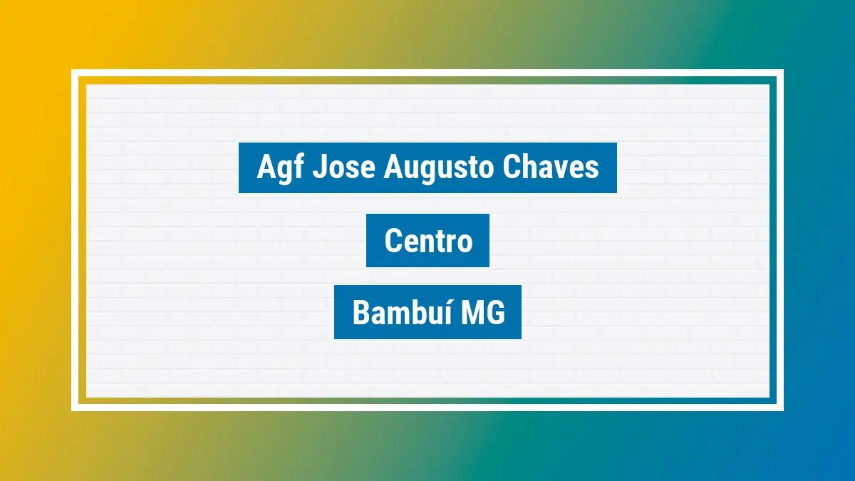 Imagem ilustrativa unidade de agência dos correios agf jose augusto chaves centro bambuí mg