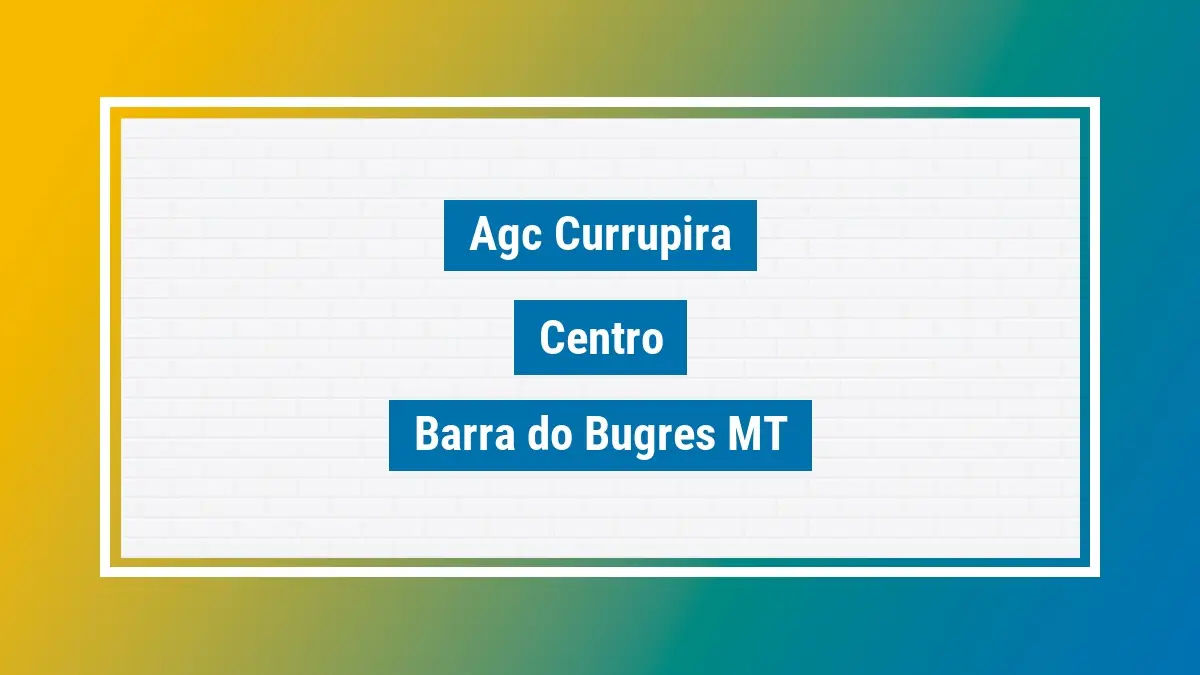 Imagem ilustrativa unidade de agência dos correios agc currupira centro barra do bugres mt
