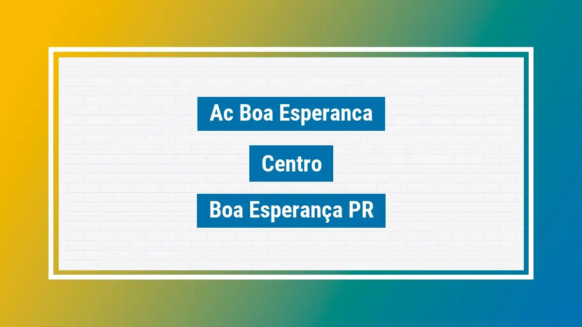 Imagem ilustrativa unidade de agência dos correios ac boa esperanca centro boa esperança pr