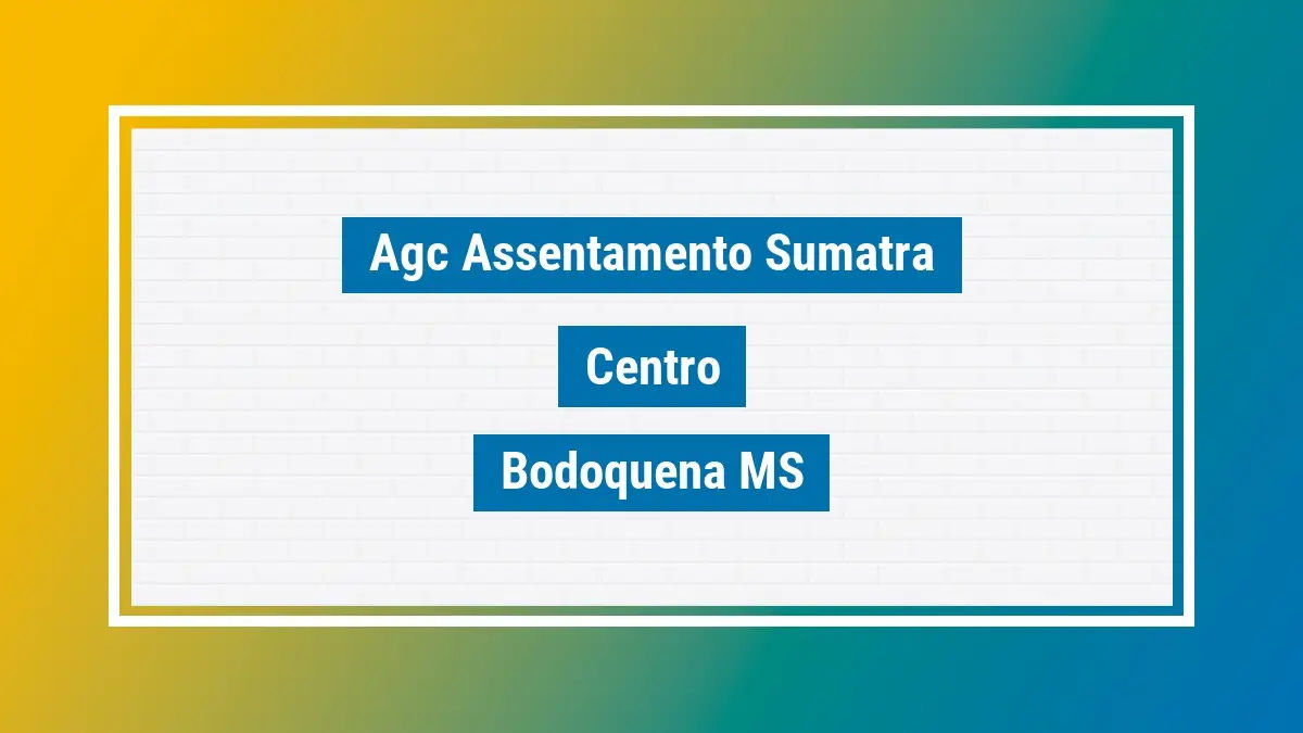 Imagem ilustrativa unidade de agência dos correios agc assentamento sumatra centro bodoquena ms