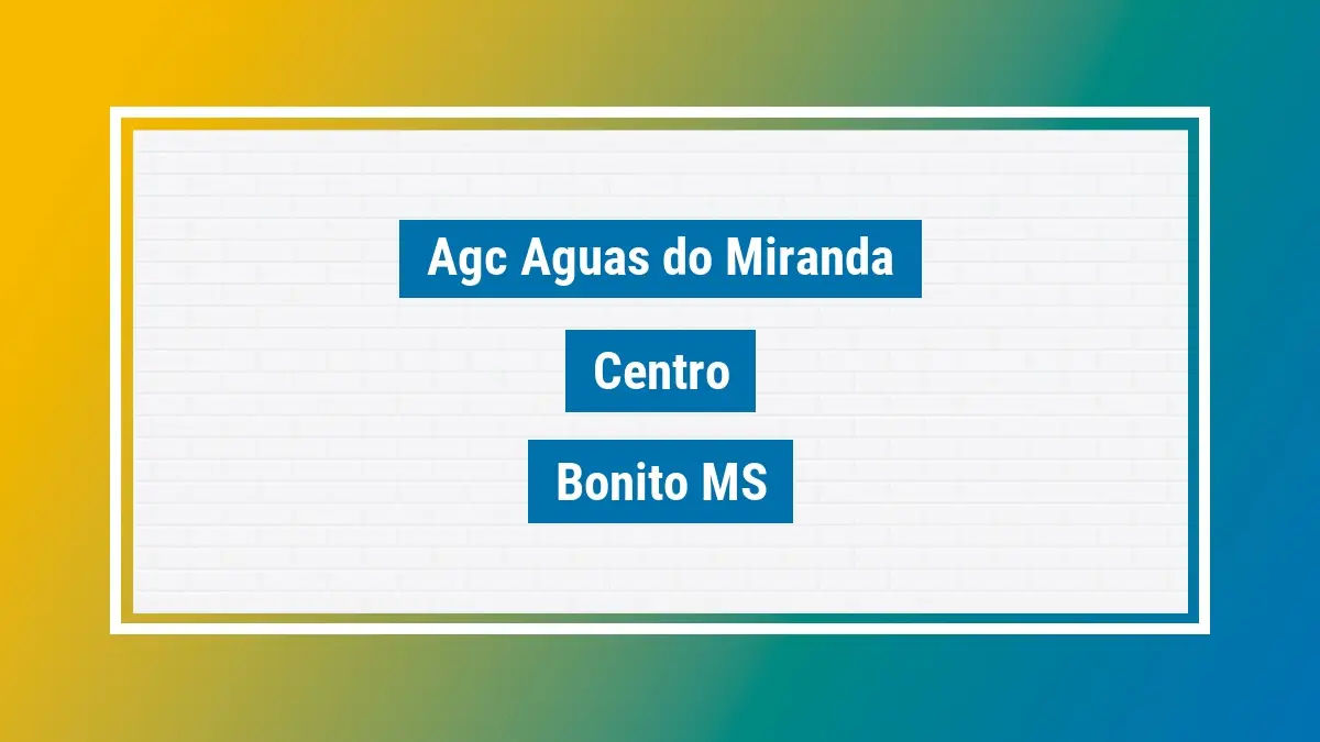 Imagem ilustrativa unidade de agência dos correios agc aguas do miranda centro bonito ms