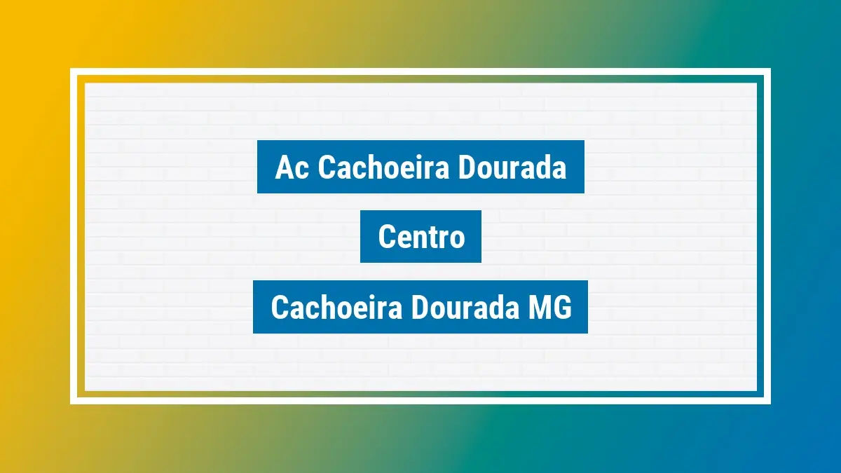 Imagem ilustrativa unidade de agência dos correios ac cachoeira dourada centro cachoeira dourada mg
