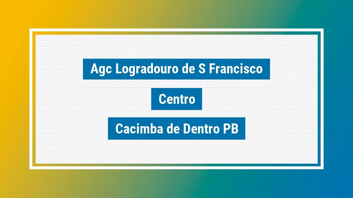 Imagem ilustrativa unidade de agência dos correios agc logradouro de s francisco centro cacimba de dentro pb