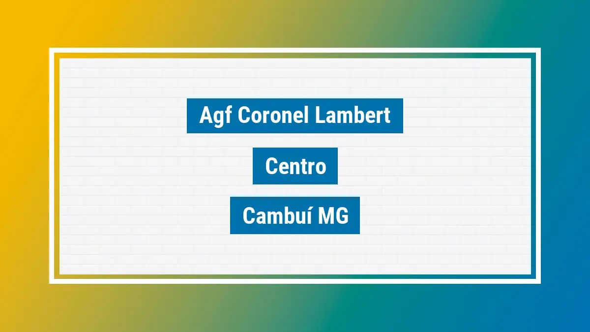 Imagem ilustrativa unidade de agência dos correios agf coronel lambert centro cambuí mg
