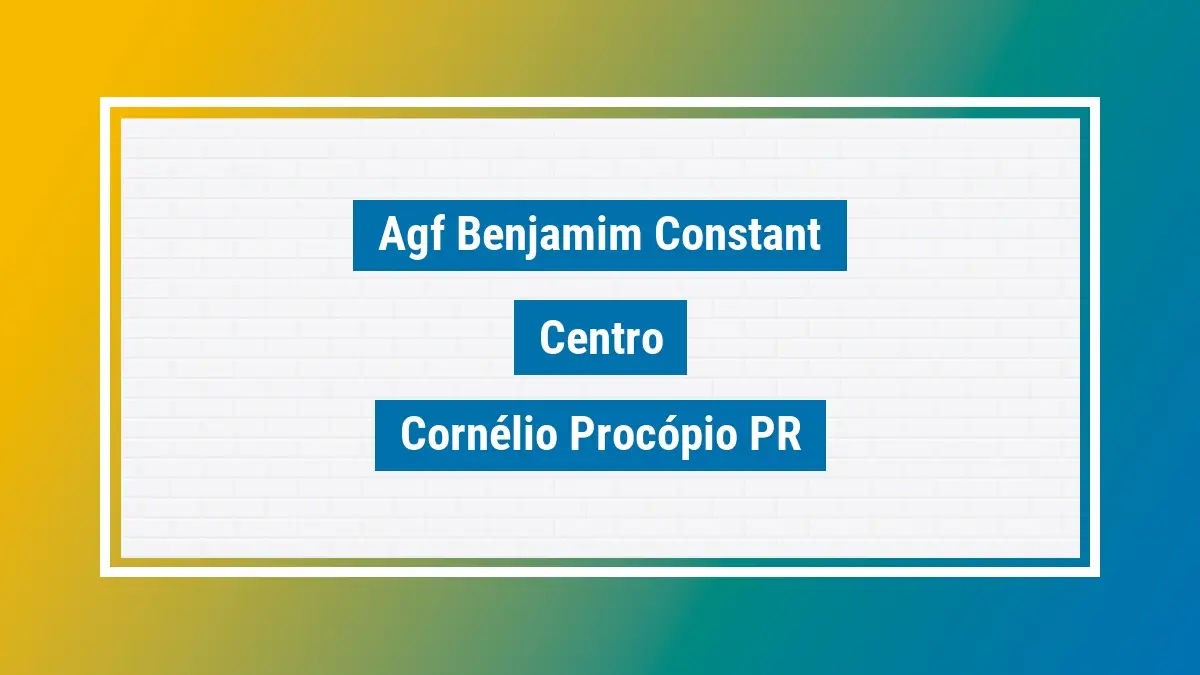 Imagem ilustrativa unidade de agência dos correios agf benjamim constant centro cornélio procópio pr
