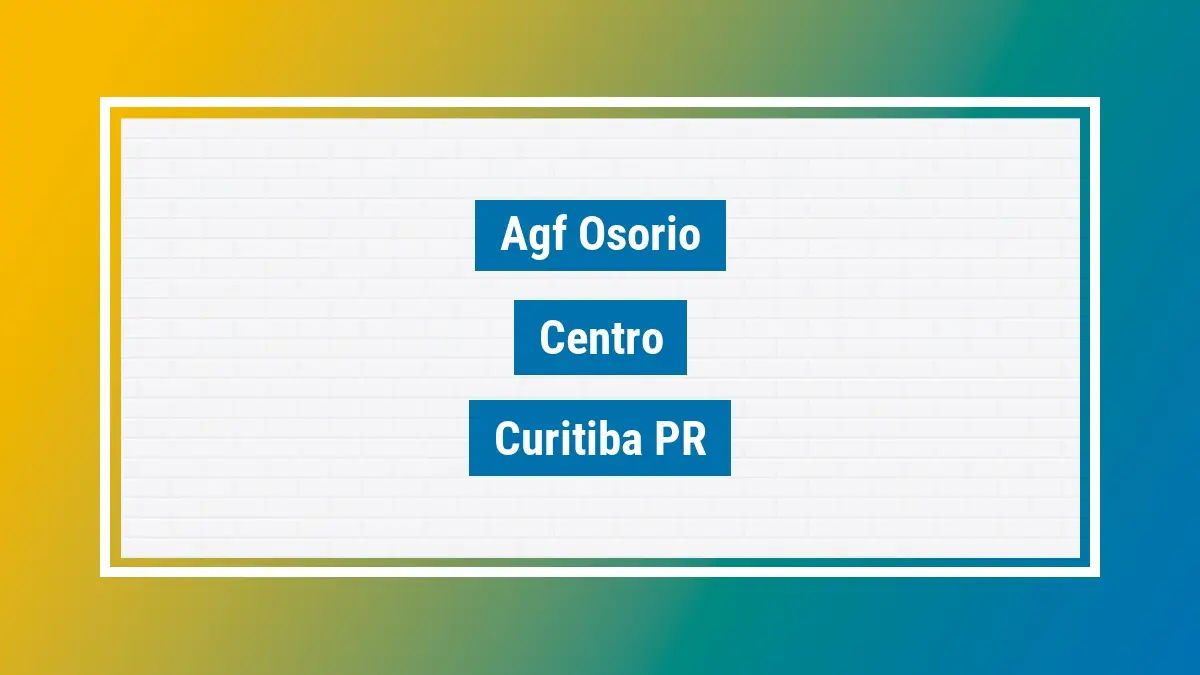Imagem ilustrativa unidade de agência dos correios agf osorio centro curitiba pr