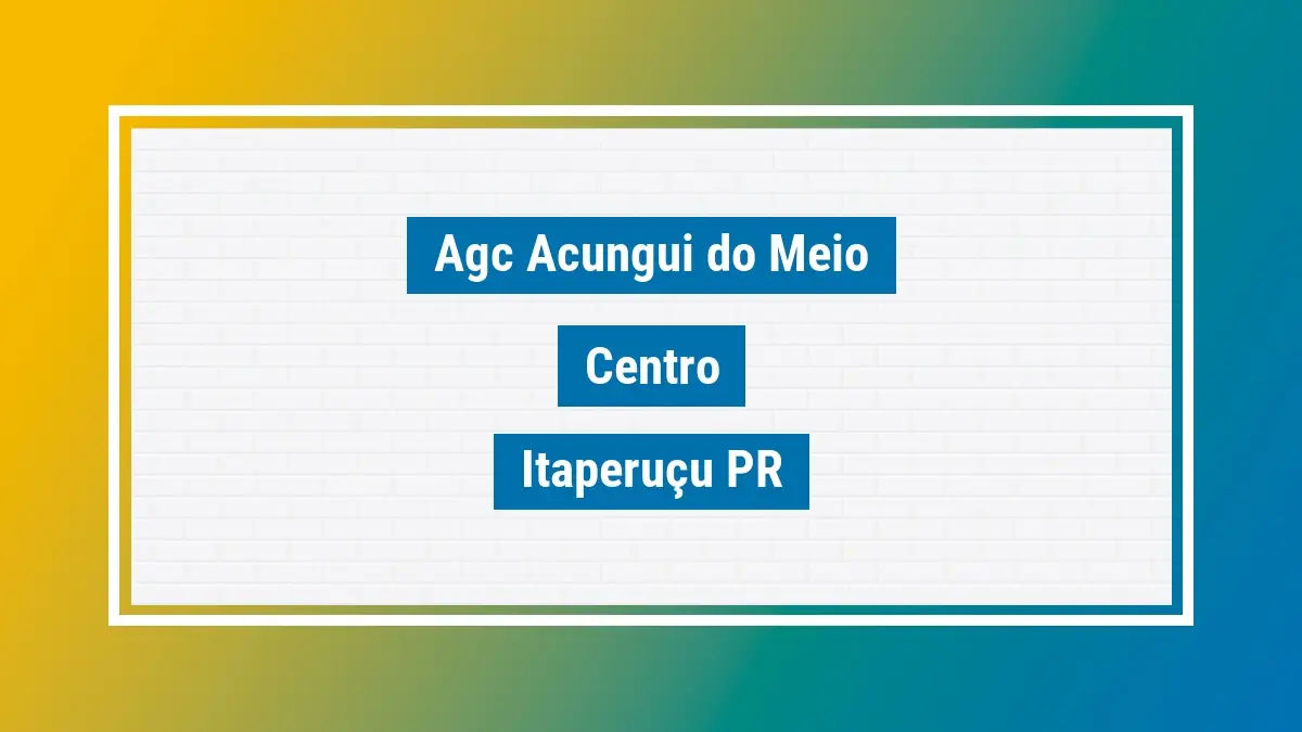 Imagem ilustrativa unidade de agência dos correios agc acungui do meio centro itaperuçu pr