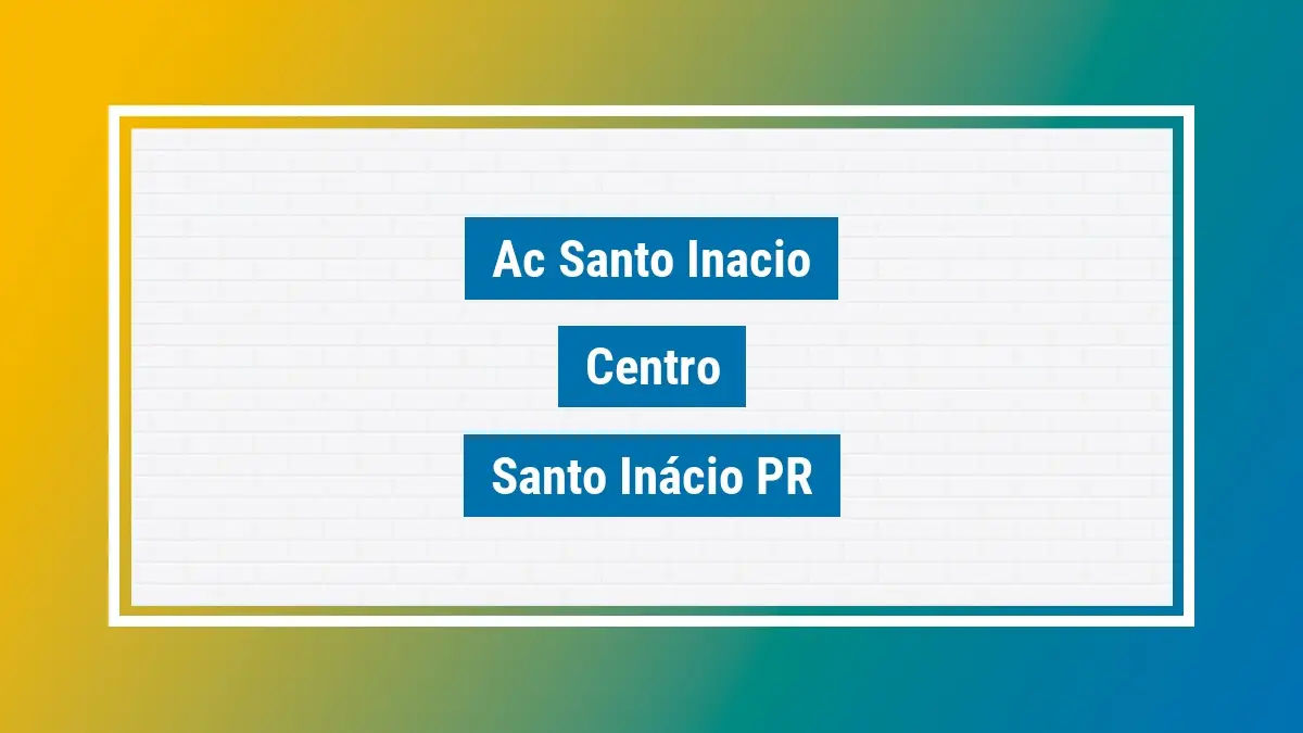 Correios centro santo inácio pr agencia ac santo inacio