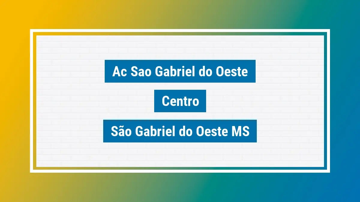 Imagem ilustrativa unidade de agência dos correios ac sao gabriel do oeste centro são gabriel do oeste ms