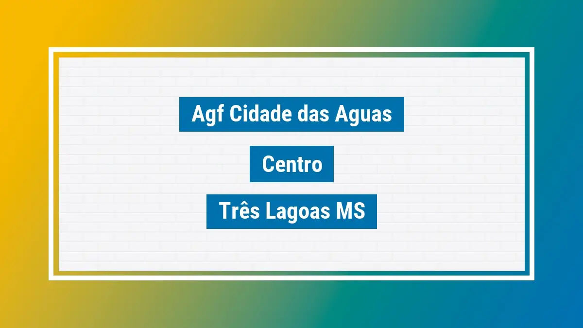 Imagem ilustrativa unidade de agência dos correios agf cidade das aguas centro três lagoas ms