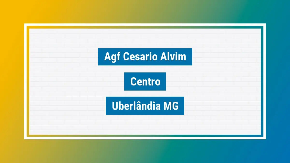 Imagem ilustrativa unidade de agência dos correios agf cesario alvim centro uberlândia mg