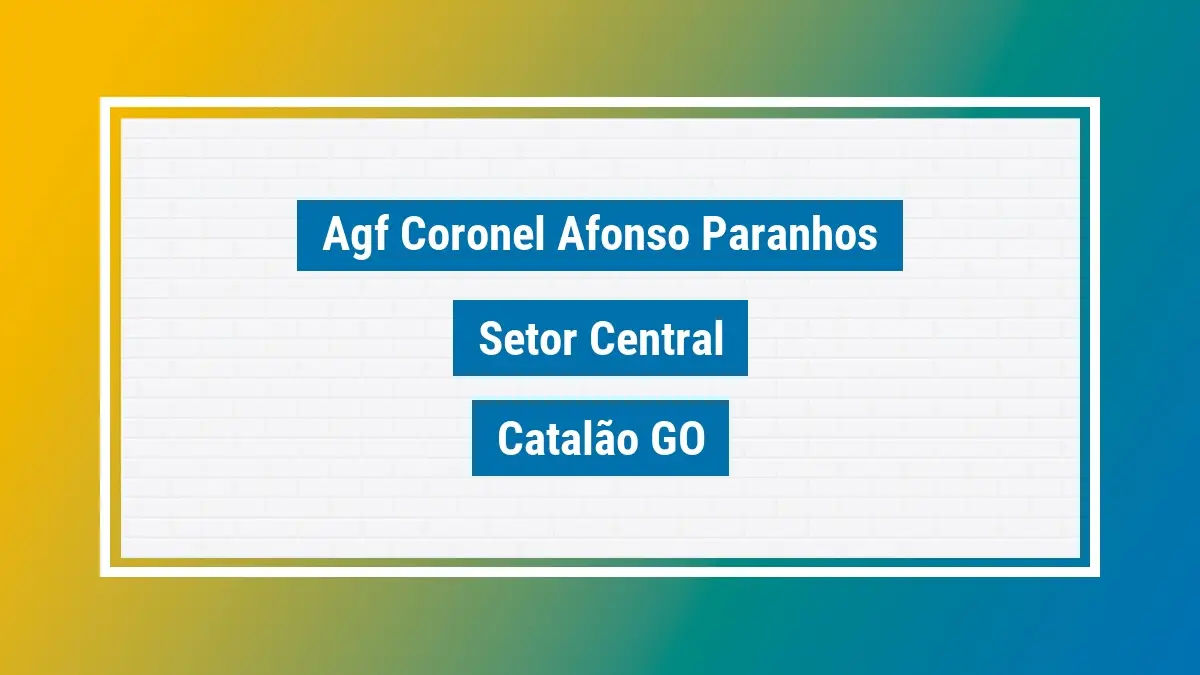 Imagem ilustrativa unidade de agência dos correios agf coronel afonso paranhos setor central catalão go
