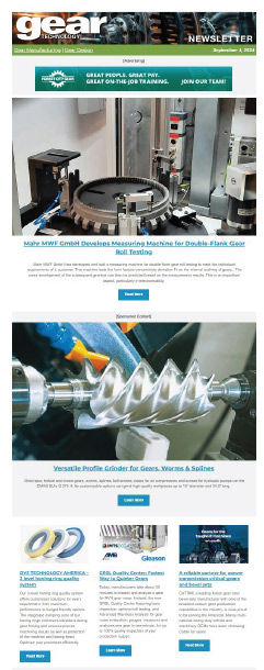 Gear Technology Newsletter