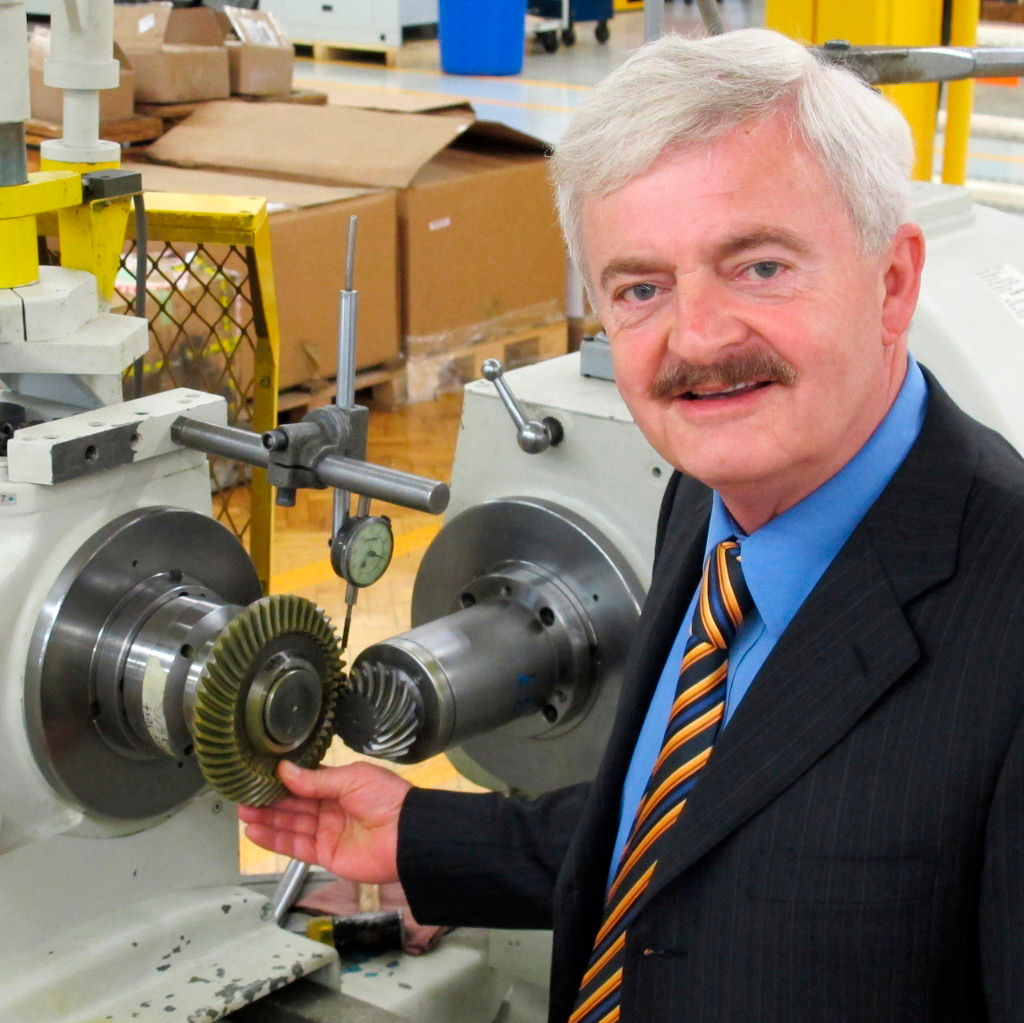 Figure 1—Measuring the backlash of a bevel gearset.