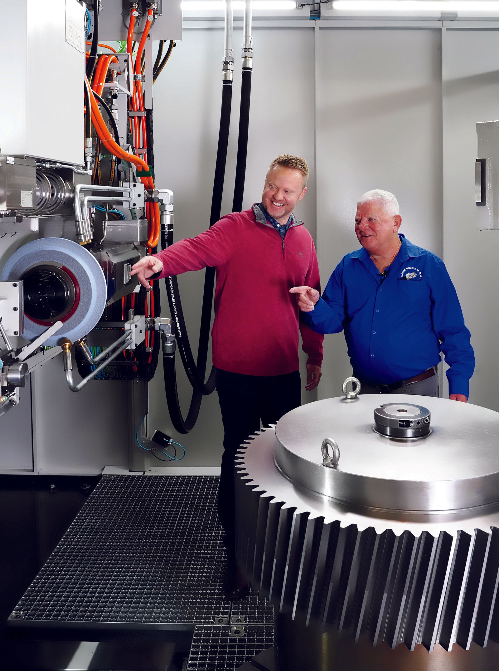 Inside MIG’s new gear profile grinding machine.
