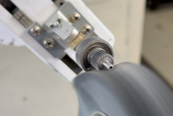 A cluster gear at the second Scotch-Brite wheel.