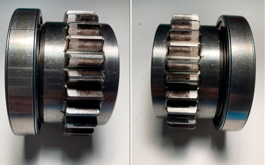 Figure 7—Sprag Clutch Gear (Gear #3) pictured with its support bearing in place.