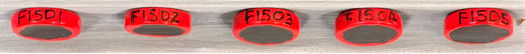 Figure 12—Test coupons, showing the sample numbers.
