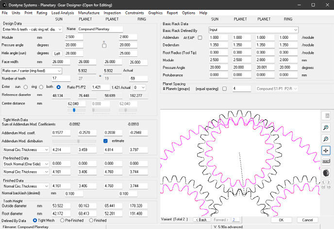 Figure 4—Stepped (or compound) planetary design added to GPS.