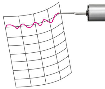 Figure 4—Illustrates waviness along the tooth depth.