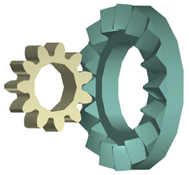 Figure 4—Model of a differential crown gear set.