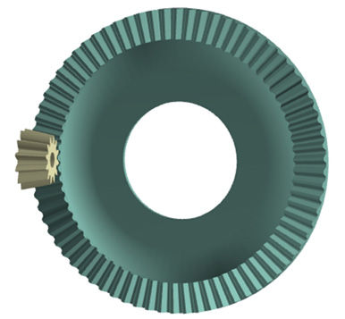 Figure 10—Design model of an actuating bevel gear set.
