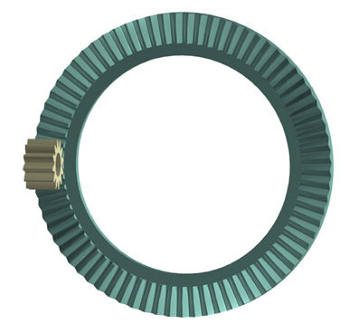 Figure 13—Design model of an actuating crown gear set.