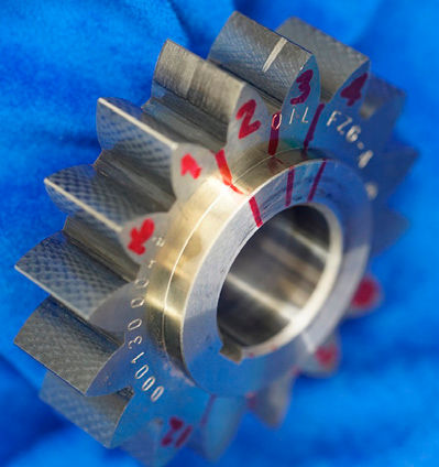 Figure 2—Typical scuffing on teeth 2 and 3.