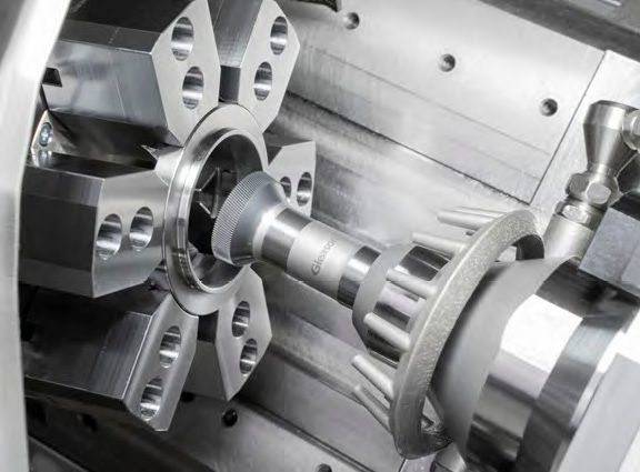 Power skiving of robotic strain wave internal ring gears for robotic gearboxes with carbide cutter.