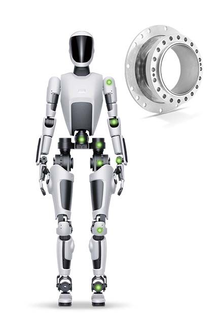 Many joints in humanoid robots (depending on the specitic model) are powered by strain wave gears.