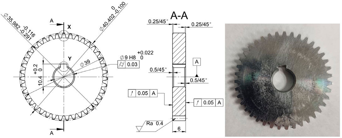 Figure 2—Steel gear samples employed for testing.