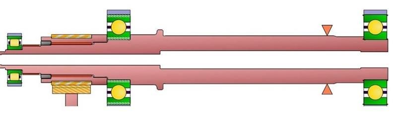 Figure 7—Three-bearing, single shaft.