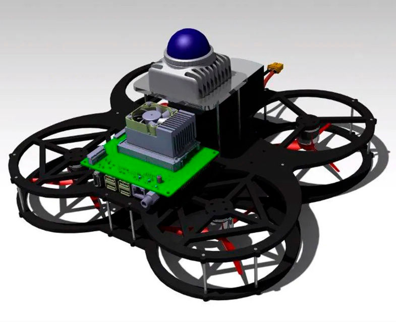 The underground drone is equipped with AI-based imaging capabilities, enabling it to transmit essential exploration data for mining or detect structural defects in underground infrastructure to the ground station in real-time.