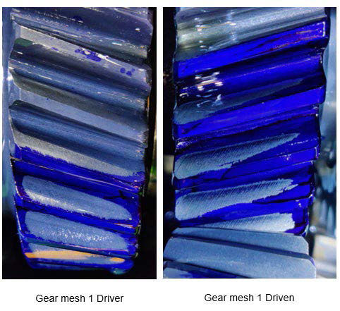 Figure 3—Baseline design physical gear contact pattern.
