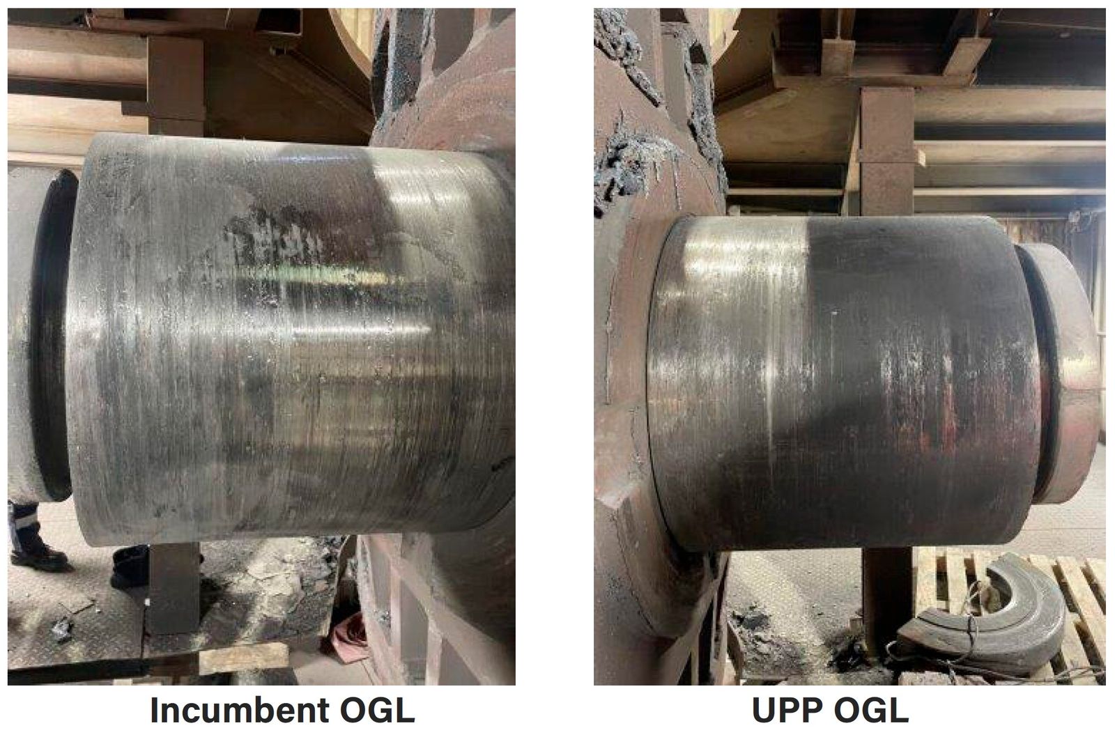 Figure 8—Images of bearings after six-month field trial.
