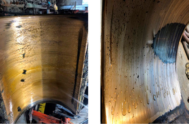 Figure 12—Appearance of journal bearings at the end of trial.