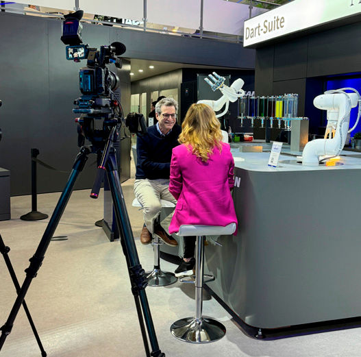 Jeff Burnstein on the set of CNN’s Decoded with host, Anna Stewart.
