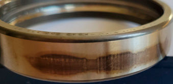 Figure 9—Outer Race of Electrically Damaged Motor Bearing.