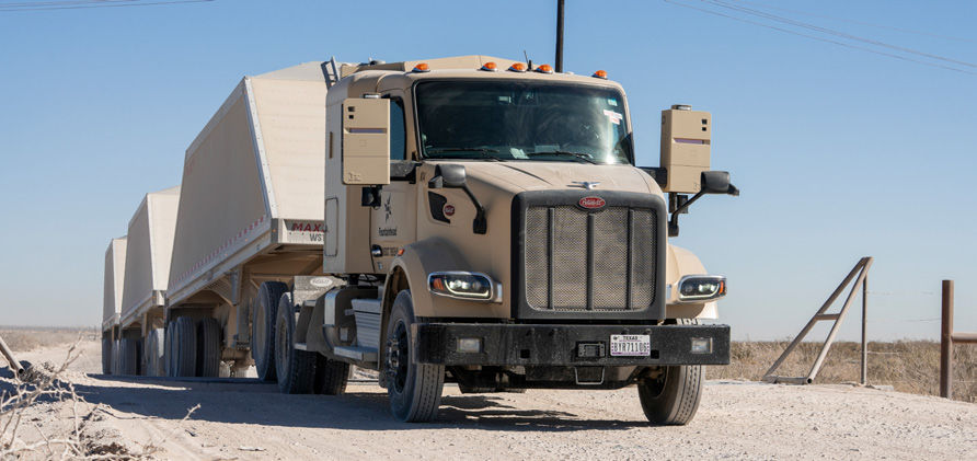 Atlas is now concurrently operating driverless trucks at load-out sites located in Texas and New Mexico. (Image: Atlas Energy Solutions)