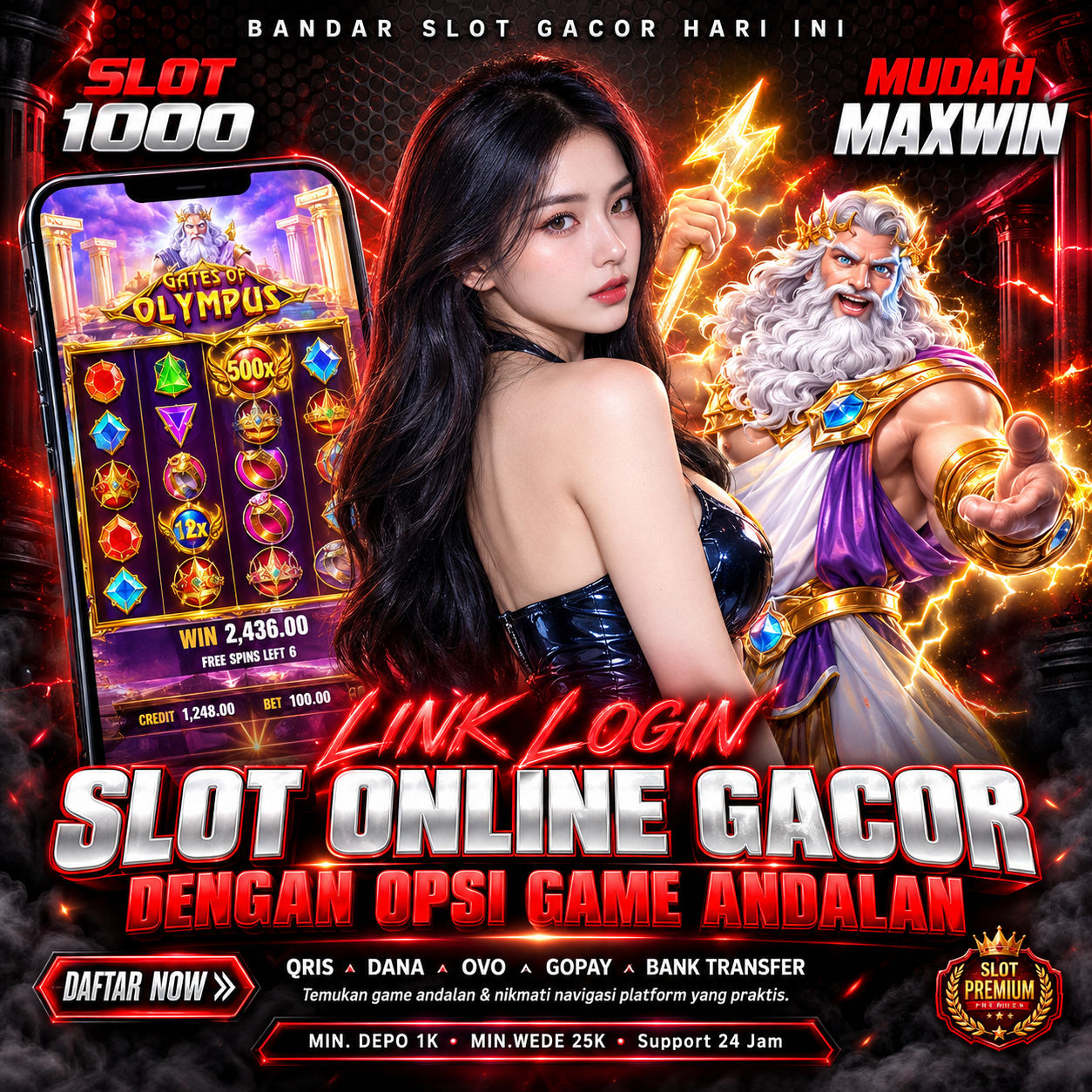 SLOT1000 : Link Login Slot Online Gacor dengan Opsi Game Andalan