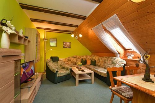 FH Richter- Fewo Ahorn Appartement in Drognitz, Ortsteil Lothra, Thüringer Wald, Schiefergebirge, Duitsland voor 5 personen...