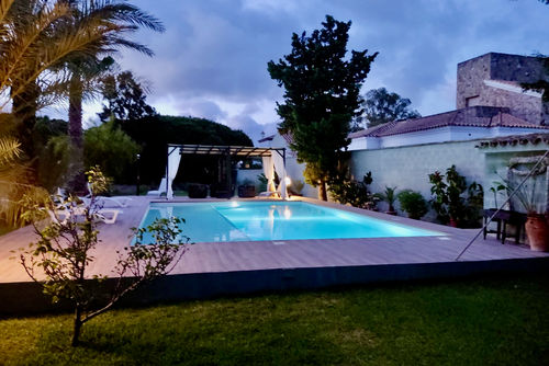 Albacora Villa met privézwembad in Chiclana de la Frontera, Costa de la Luz, Spanje voor 9 personen. Het huis is gelegen in een landelijke strandomgeving....