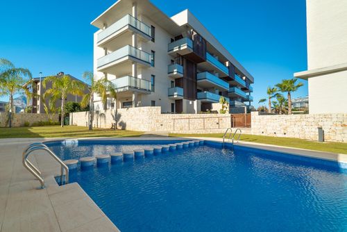 Arenal Dream IV Modern and comfortable apartment in Javea, Costa Blanca, Spain with communal pool for 6 persons. The apartment is situated in a residential beach area, close to restaurants and bars, shops, supermarkets and a tennis court, 200 m from Arenal Beach and 0....