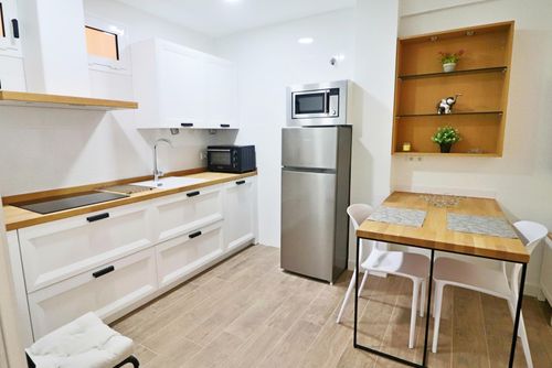 Beachfront Apartment Perla 5 Appartement à Fuengirola, Andalousie, Espagne pour 3 personnes.  L'appartement dispose d'une chambre et d'une salle de bain....