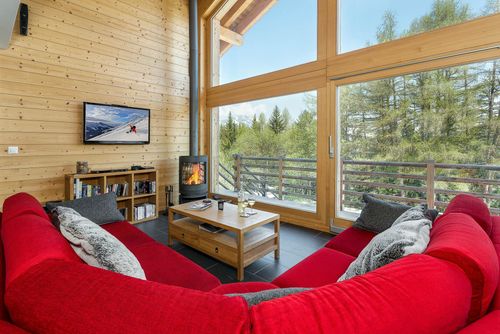 Chalet Anna Casa de férias maravilhosa e aconchegada em La Tzoumaz, 4 Vallees, Switzerland para 8 pessoas...
